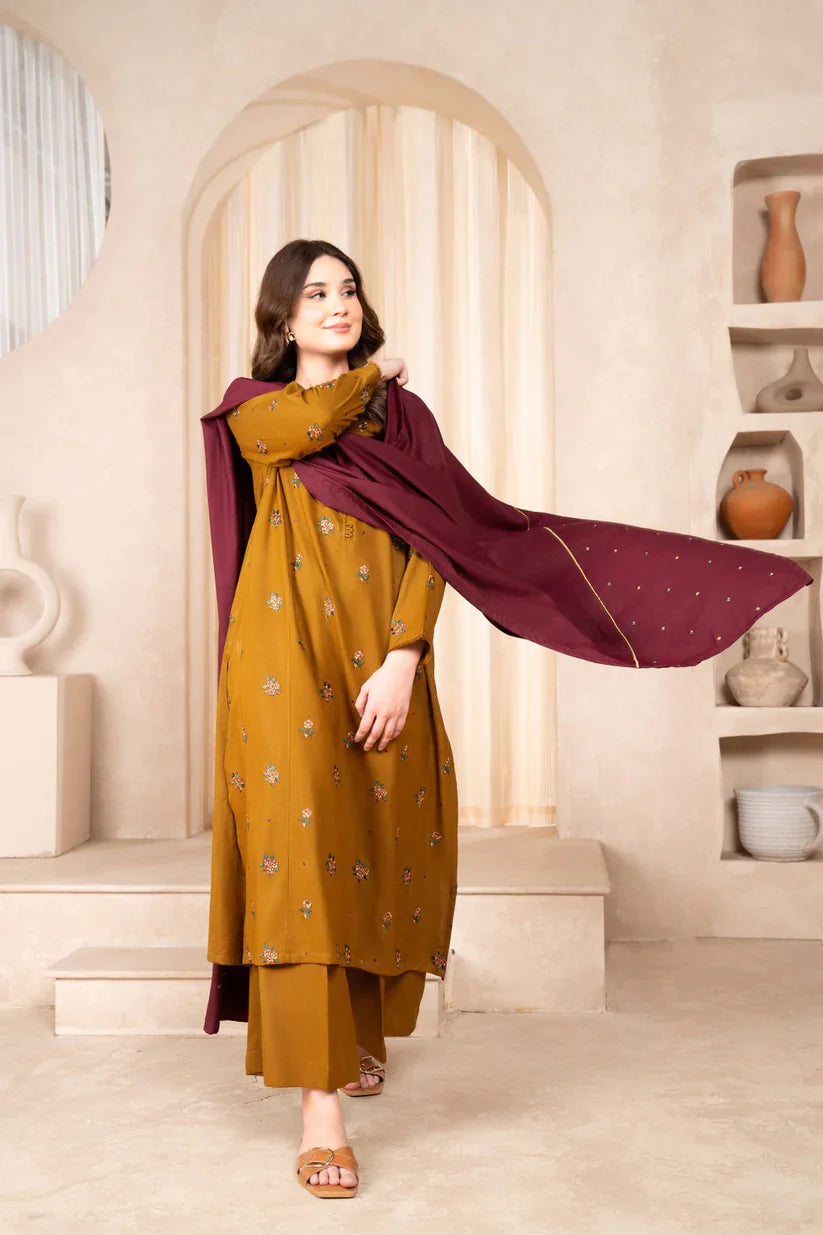 LAZULI- 3PC LAWN EMBROIDERED SHIRT LAWN EMBROIDERED DUPATTA AND TROUSER-D-3543