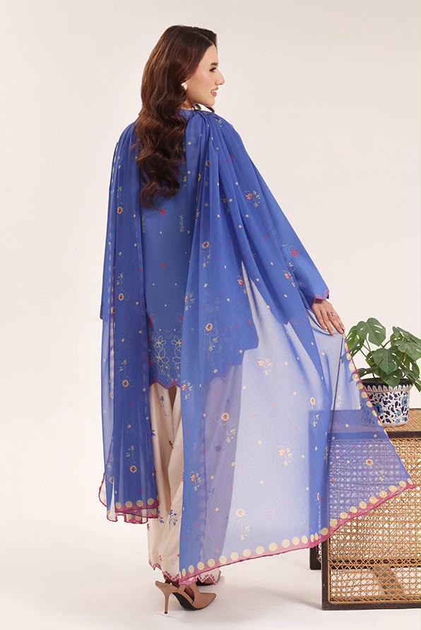 ETHNIC - 3PC Luxury Dhanak Embroidered Suit (SYT-553)