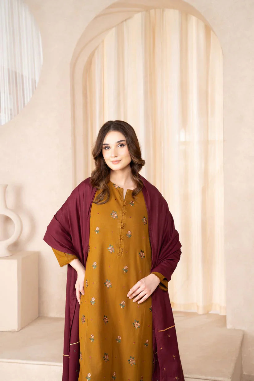 LAZULI- 3PC LAWN EMBROIDERED SHIRT LAWN EMBROIDERED DUPATTA AND TROUSER-D-3543