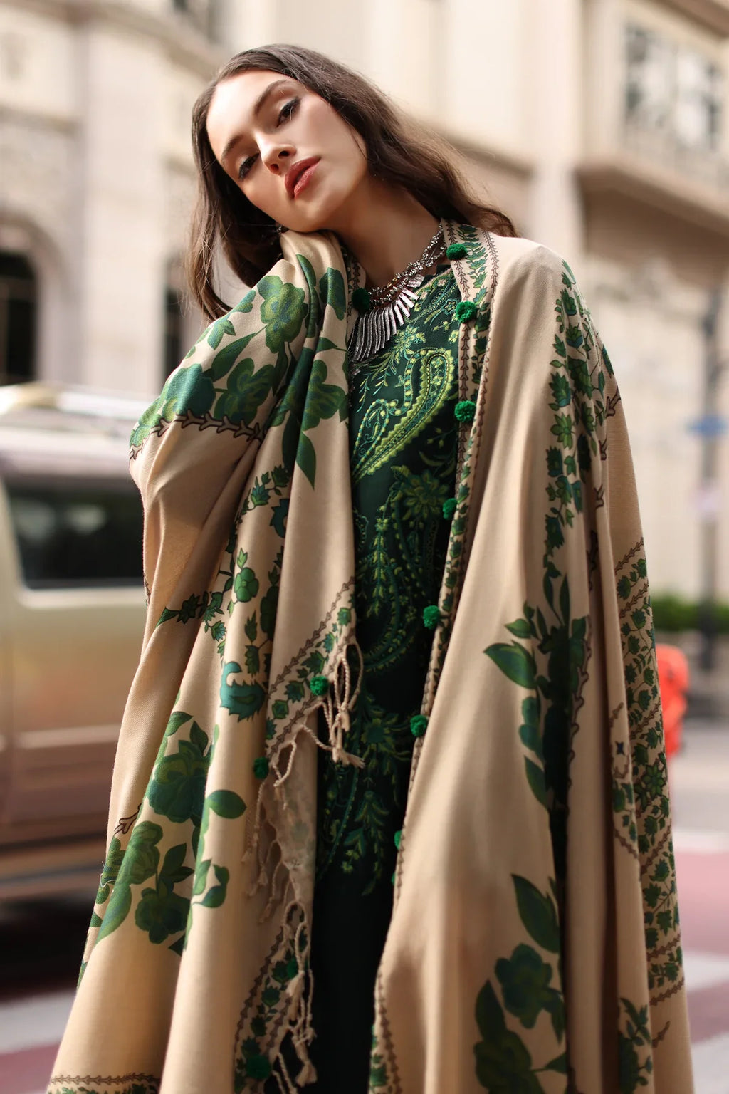 Charizma - 3PC Luxury Dhanak Embroidered Suit (SYT-509)