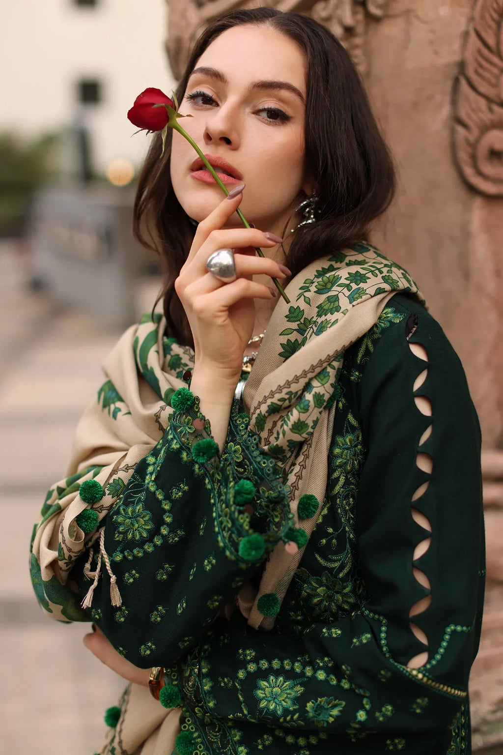 Charizma - 3PC Luxury Dhanak Embroidered Suit (SYT-509)