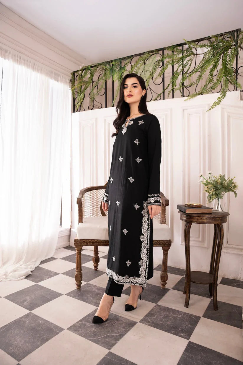 ASIM JOFA-3PC LAWN EMBROIDERED SHIRT WITH BAMBER CHIFFON DUPATTA AND LAWN TROUSER-D-3576