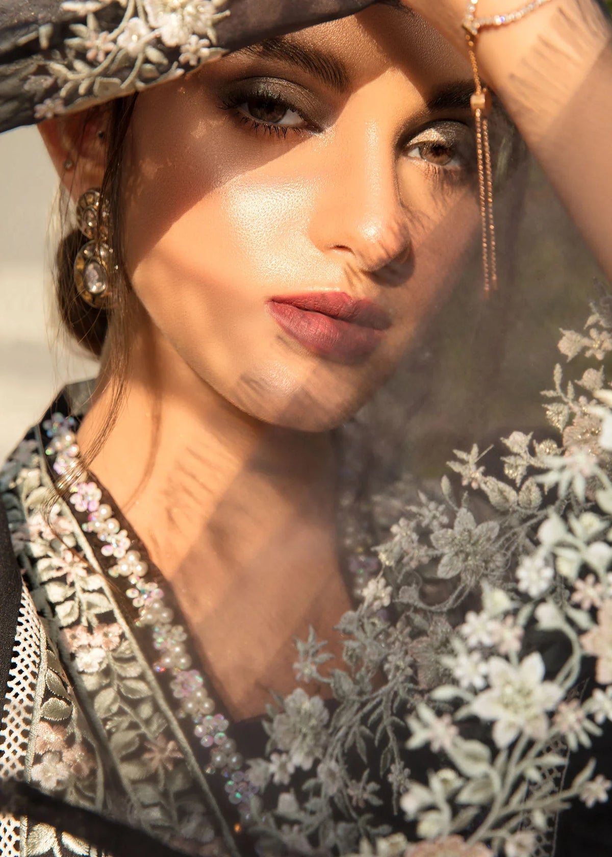 Crimson - 3PC Luxury Viscose Embroidered Suit (SYT-559)