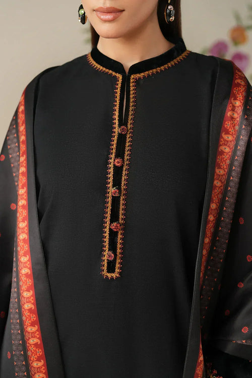 Baroque - 3PC Dhanak Embroidered Suit (SYT-560)