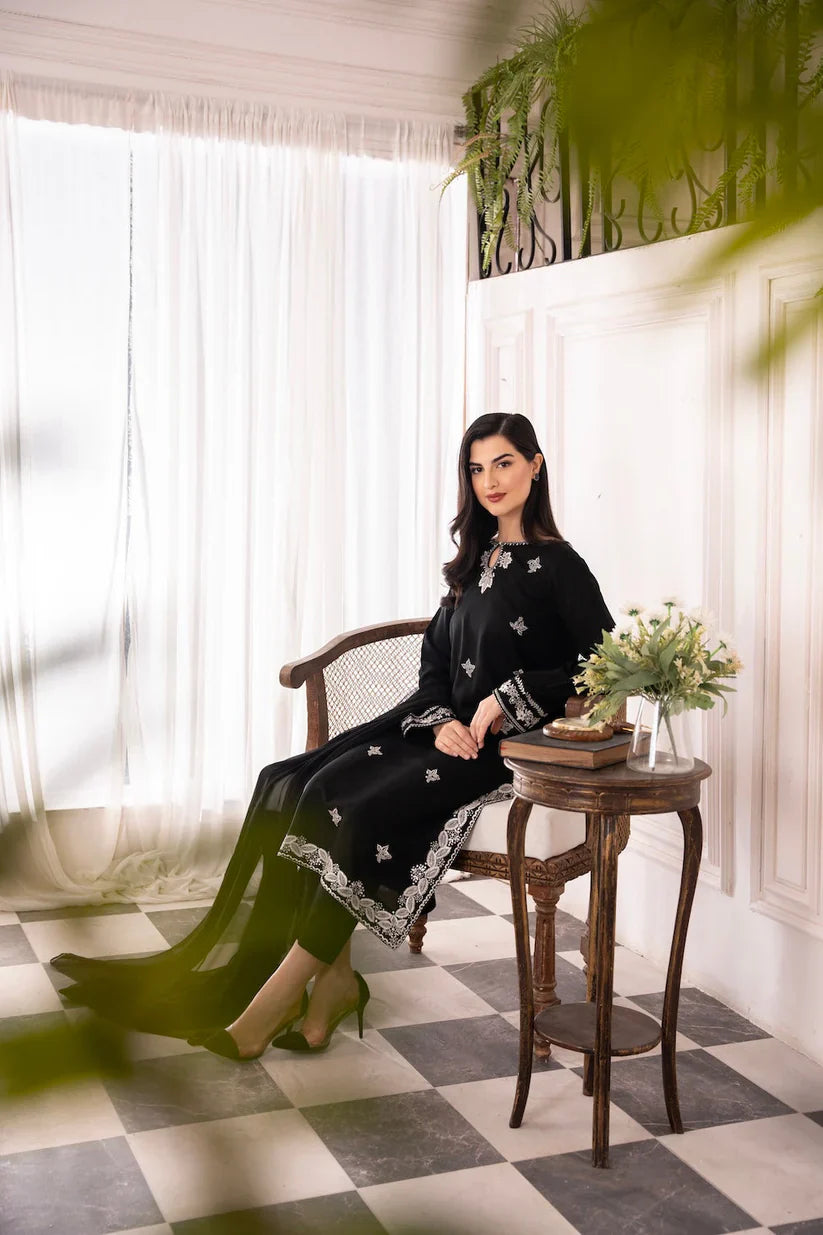 ASIM JOFA-3PC LAWN EMBROIDERED SHIRT WITH BAMBER CHIFFON DUPATTA AND LAWN TROUSER-D-3576