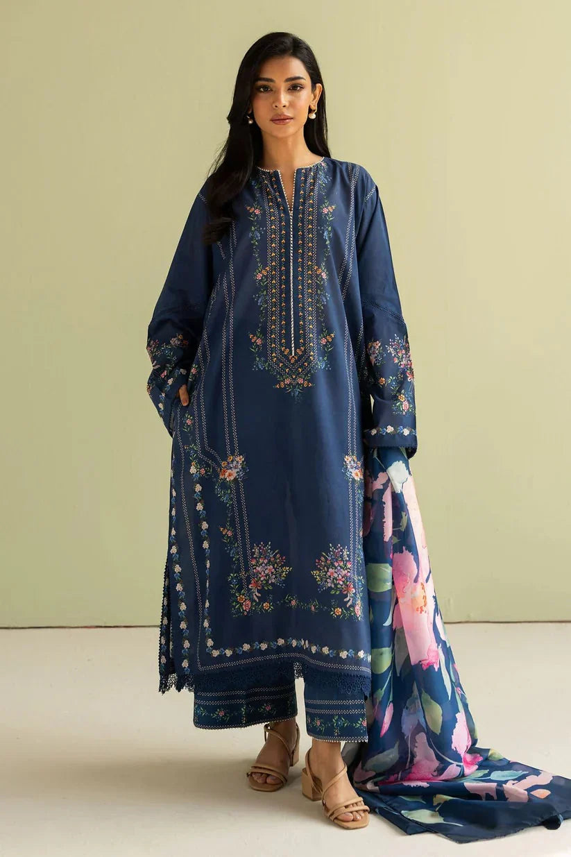 Zara Shah Jahan - Luxury Dhanak 3PC Embroidered (SYT-502)