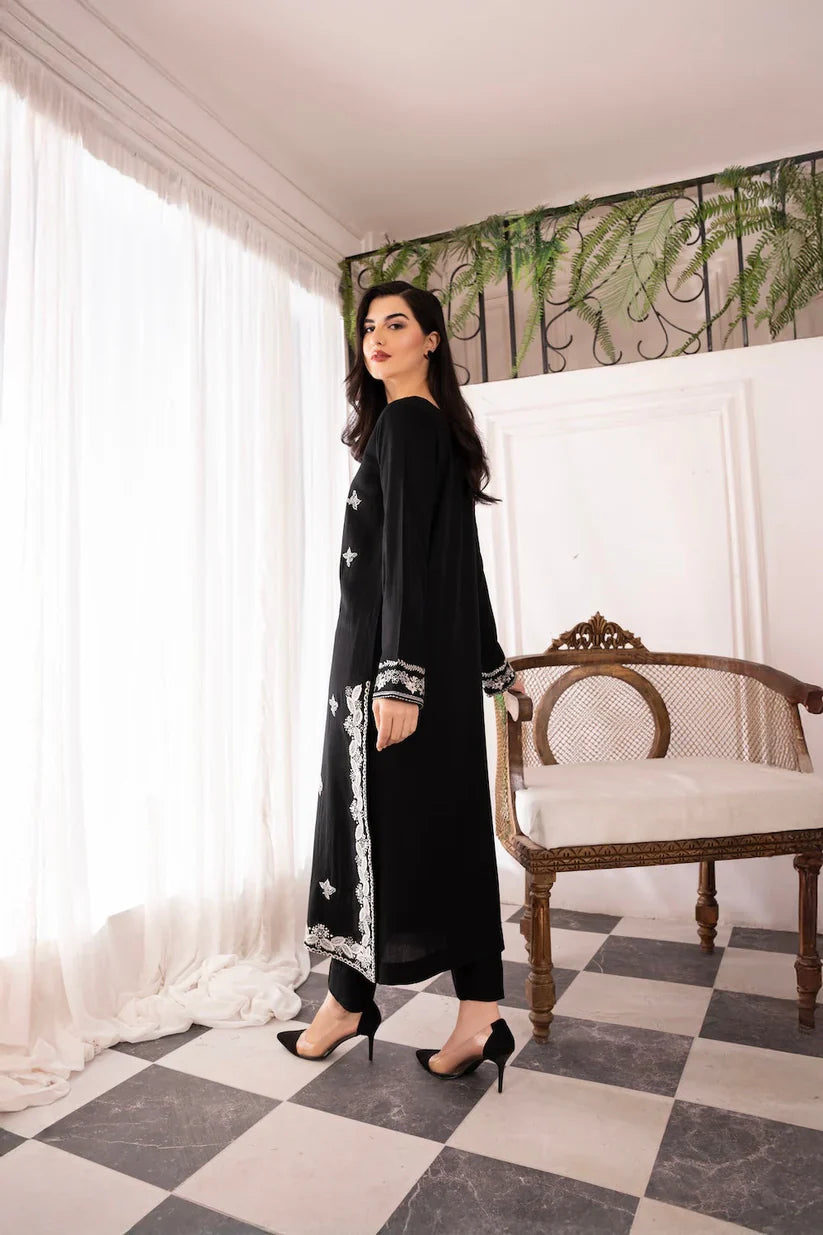 ASIM JOFA-3PC LAWN EMBROIDERED SHIRT WITH BAMBER CHIFFON DUPATTA AND LAWN TROUSER-D-3576