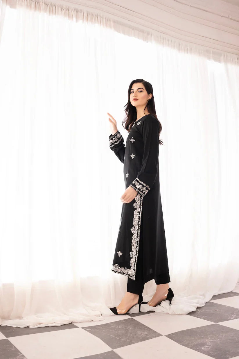 ASIM JOFA-3PC LAWN EMBROIDERED SHIRT WITH BAMBER CHIFFON DUPATTA AND LAWN TROUSER-D-3576