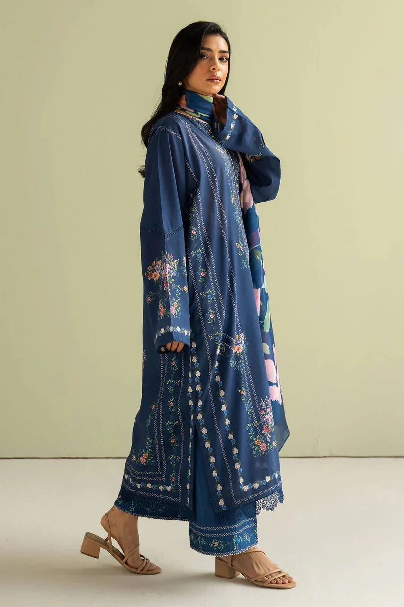 Zara Shah Jahan - Luxury Dhanak 3PC Embroidered (SYT-502)