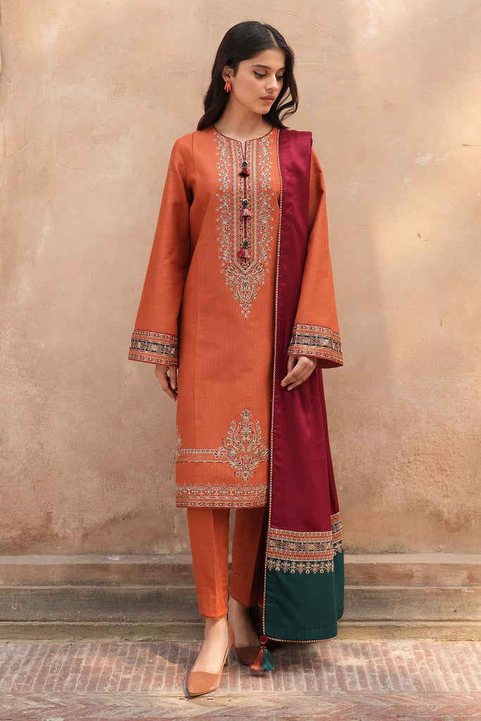 JAZMIN WINTER DHANAK UNSTITCHED 3PC WITH PRINTED WOOL SHAWL