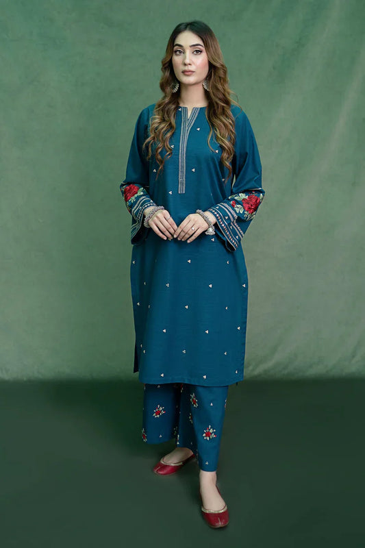 URGE-2PC LAWN EMBROIDRED SHIRT WITH AND EMBROIDRED TROUSER-D-3457