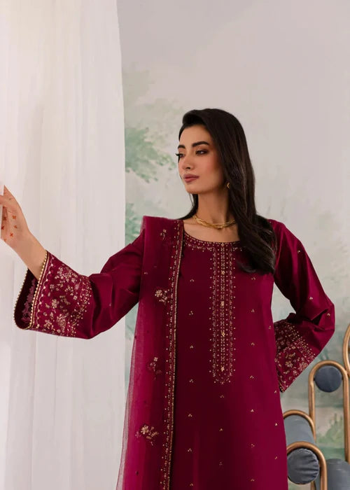 BATIK - 3PC Luxury Dhanak Embroidered Suit (SYT-510)