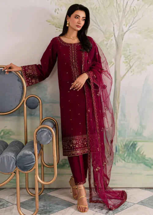 BATIK - 3PC Luxury Dhanak Embroidered Suit (SYT-510)