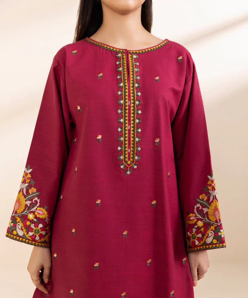 SAPPHIRE-3PC LAWN EMBROIDERED SHIRT WITH MONARK PRINT DUPATTA AND TROUSER-D-3607