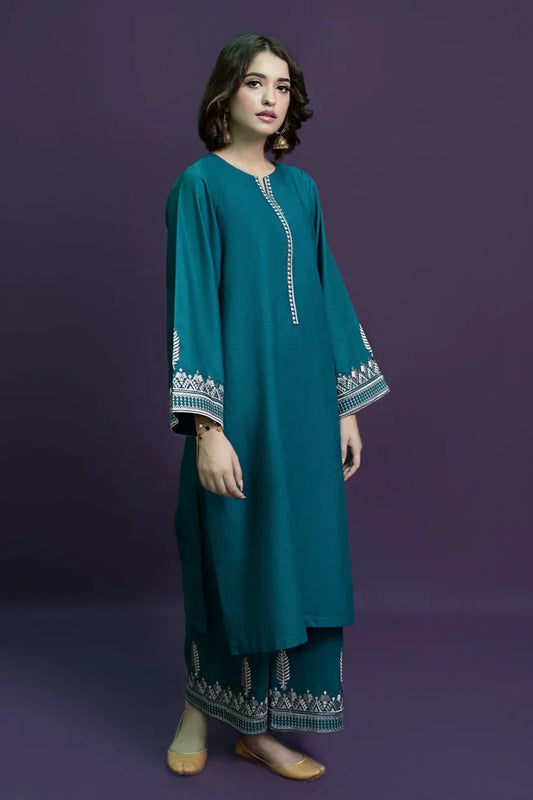 URGE-2PC LAWN EMBROIDRED SHIRT WITH AND EMBROIDRED TROUSER-D-3460