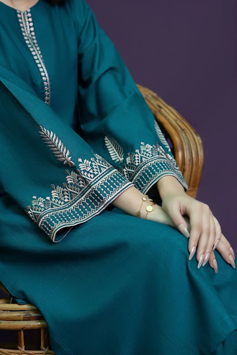 URGE-2PC LAWN EMBROIDRED SHIRT WITH AND EMBROIDRED TROUSER-D-3460