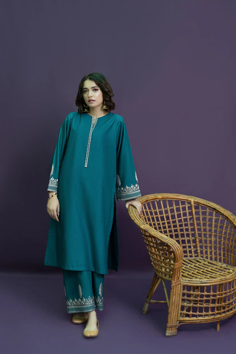 URGE-2PC LAWN EMBROIDRED SHIRT WITH AND EMBROIDRED TROUSER-D-3460