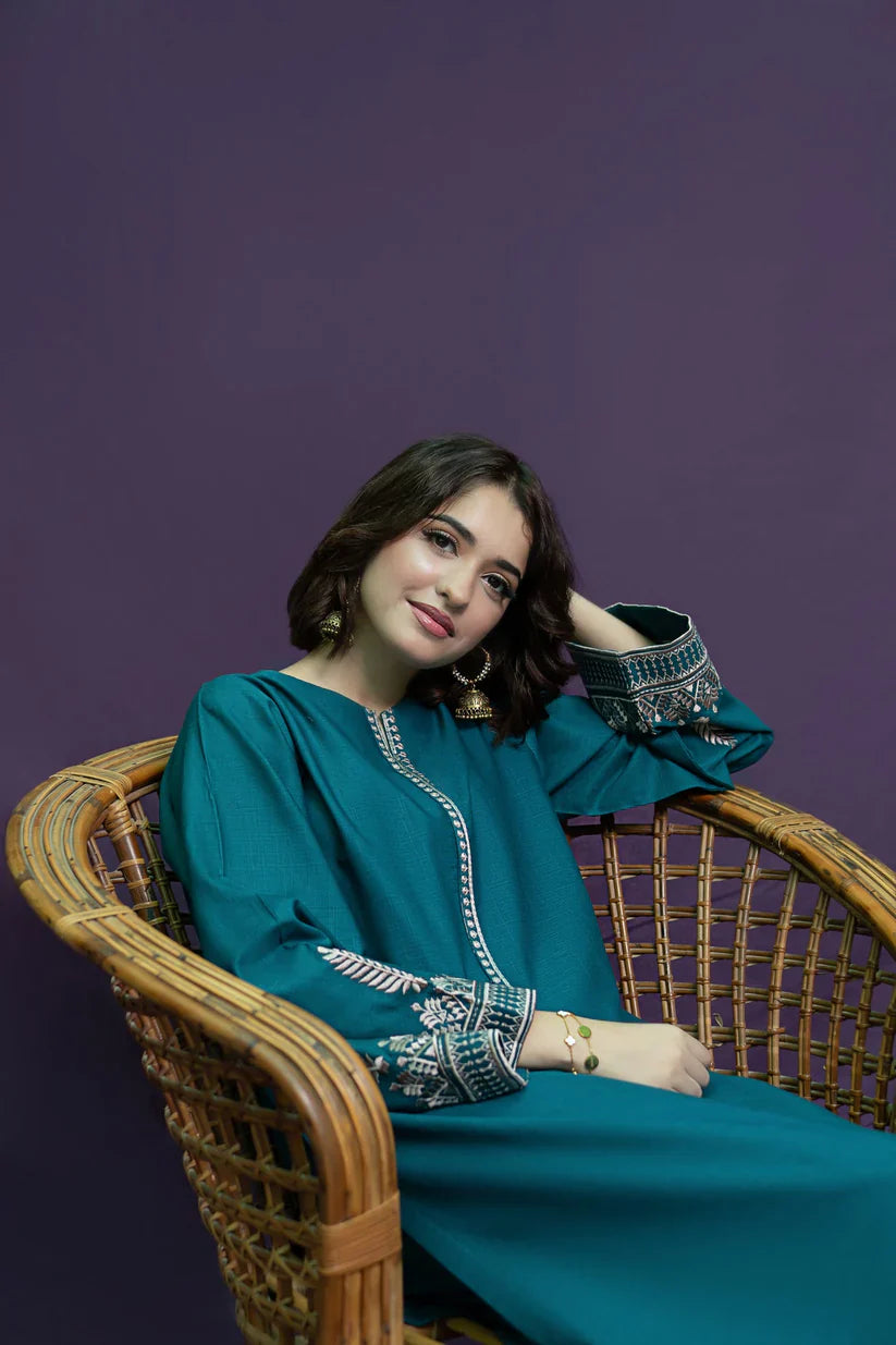 URGE-2PC LAWN EMBROIDRED SHIRT WITH AND EMBROIDRED TROUSER-D-3460