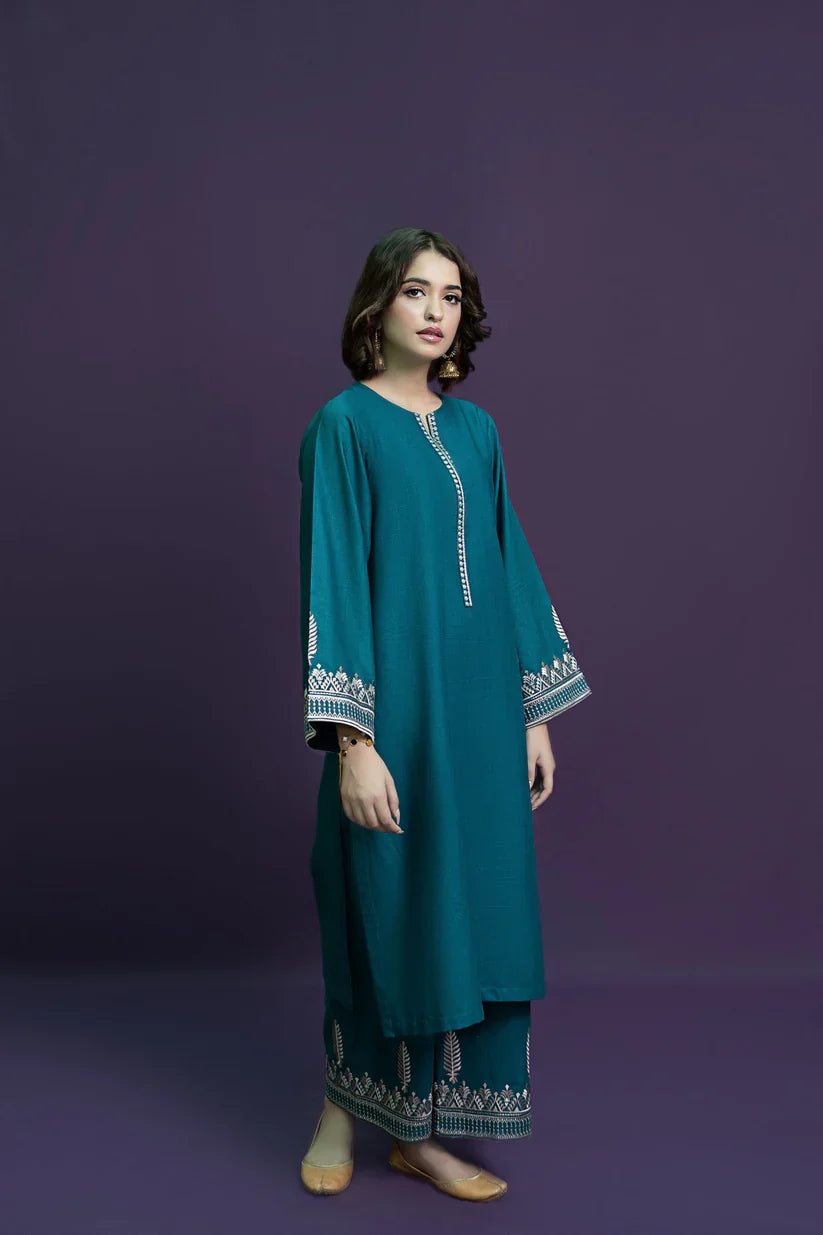 URGE-2PC LAWN EMBROIDRED SHIRT WITH AND EMBROIDRED TROUSER-D-3460