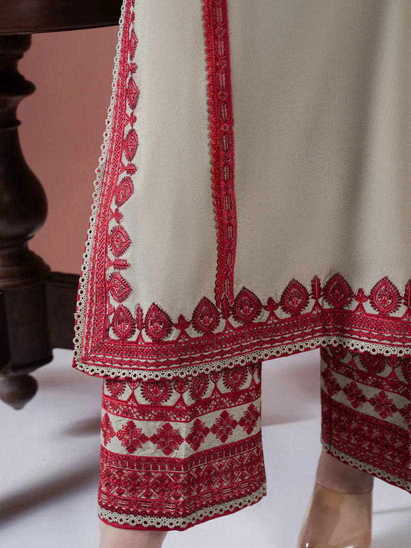 Asim Jofa-Lawn 3pc Embroidered Shirt With Lawn Embroidered Dupatta & Embroidered Trouser-D-3563