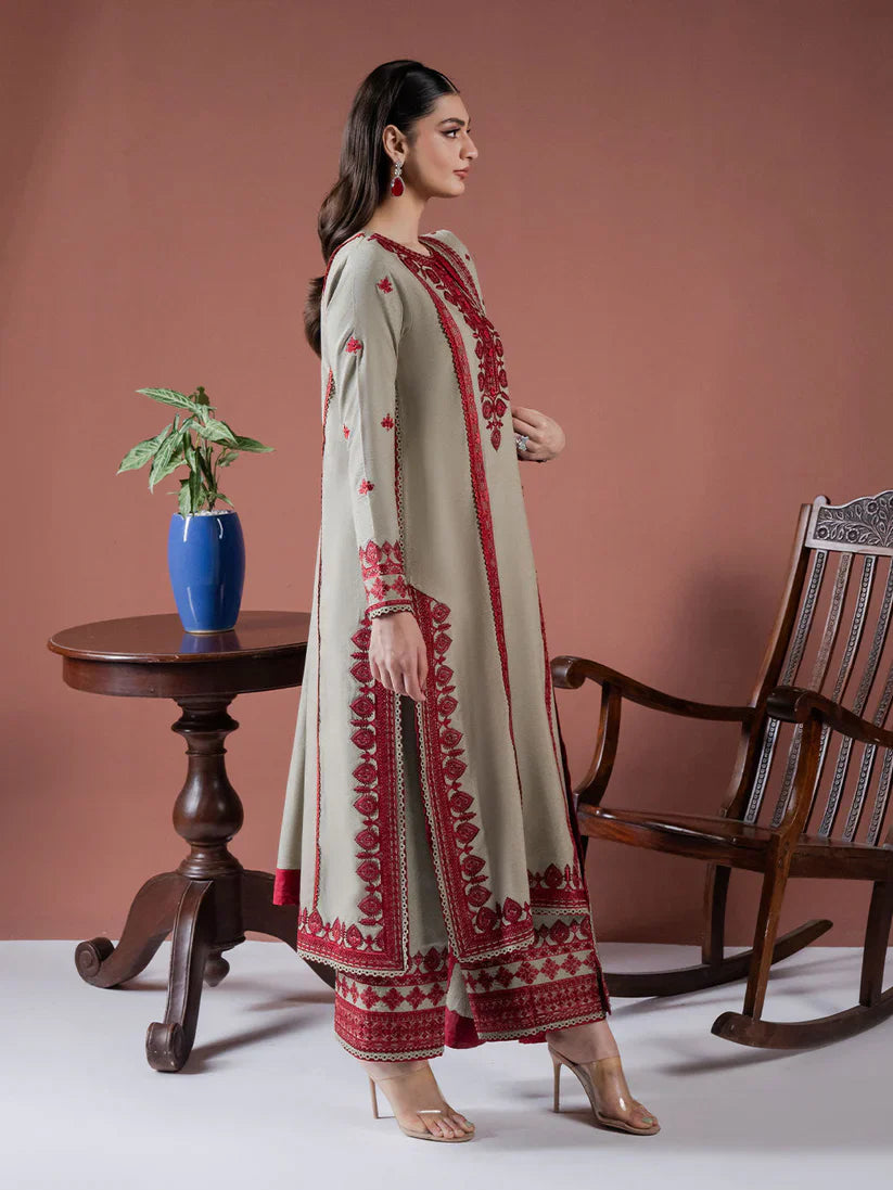 Asim Jofa-Lawn 3pc Embroidered Shirt With Lawn Embroidered Dupatta & Embroidered Trouser-D-3563