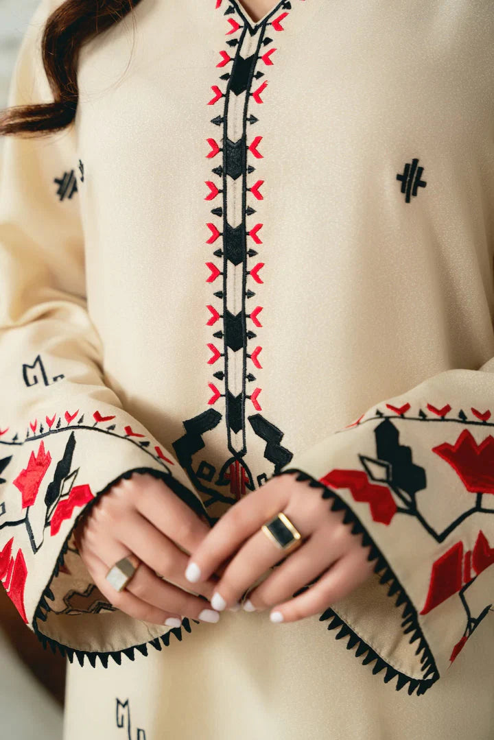 Asim Jofa-Lawn 3pc Embroidered Shirt With Bamber Chiffon Dupatta & Trouser-D-3566