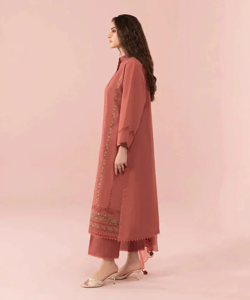 SAPPHIRE -3PC LAWN EMBROIDERED SHIRT WITH BAMBER CHIFFON EMBROIDERED DUPATTA-D-3542