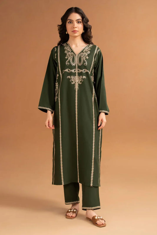 LAZULI-2PC LAWN EMBROIDRED SHIRT WITH LAWN EMBROIDRED TROUSR-D-3463