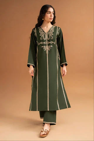 LAZULI-2PC LAWN EMBROIDRED SHIRT WITH LAWN EMBROIDRED TROUSR-D-3463