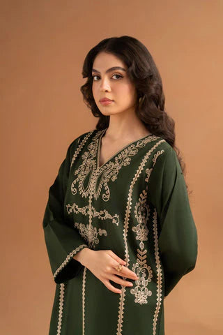 LAZULI-2PC LAWN EMBROIDRED SHIRT WITH LAWN EMBROIDRED TROUSR-D-3463