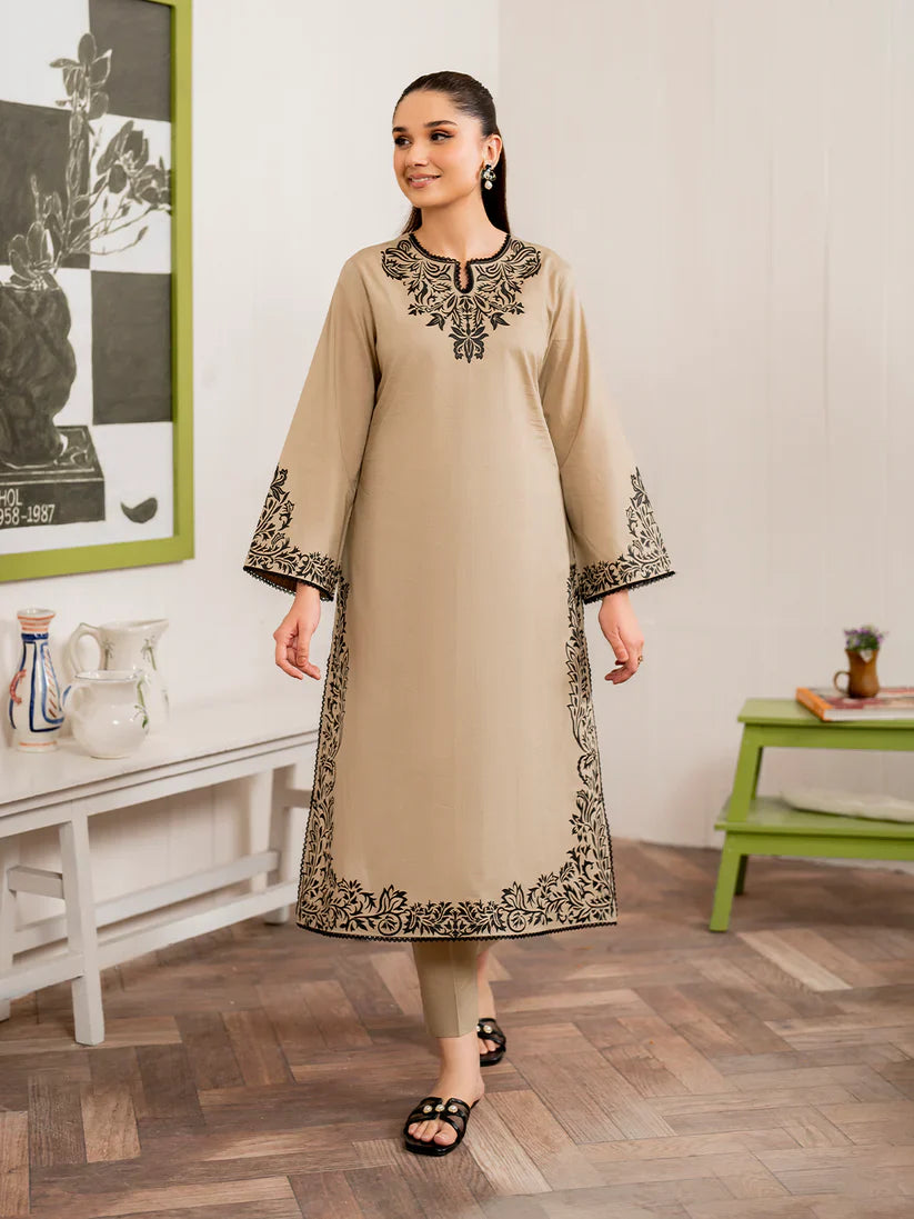 GARNET-3PC LAWN EMBROIDERED SHIRT WITH MONARK PRINT DUPATTA AND TROUSER-D- 3515