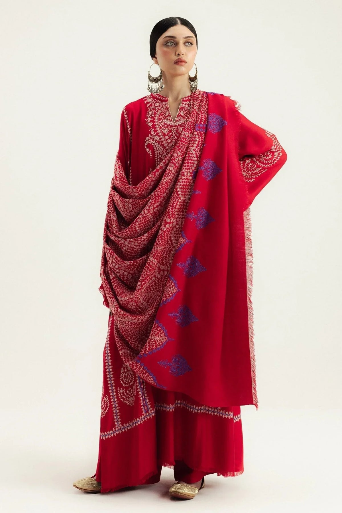 Zara Shahjahan- 3PC Luxury Dhanak Embroidered Suit (SYT-518)