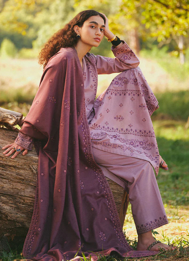 MARIA B - 3PC LAWN EMBROIDERED SHIRT WITH LAWN EMBROIDERED DUPATTA AND TROUSER-D-3517