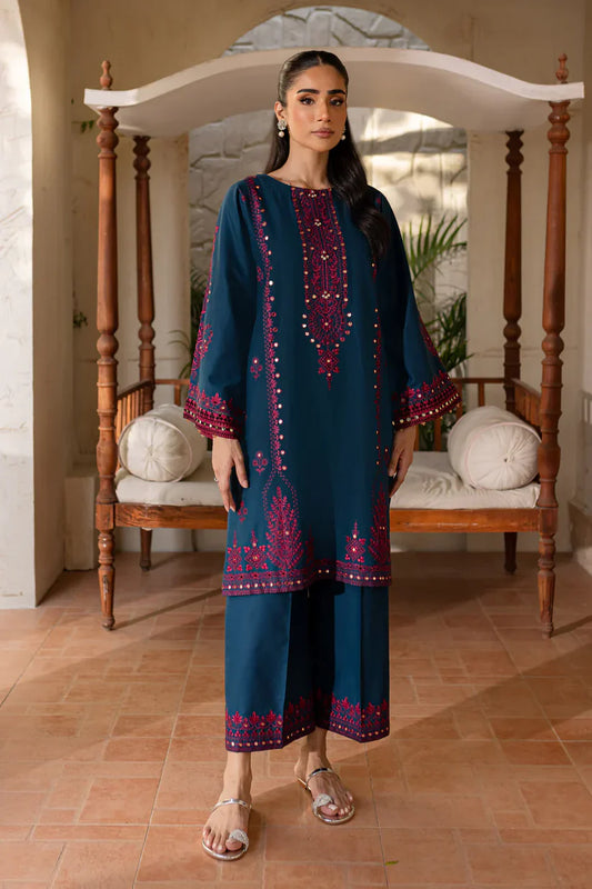 BATIK-2PC SEQUIN LAWN EMBROIDERED SHIRT WITH SEQUIN LAWN EMBROIDERED TROUSER-D-3461