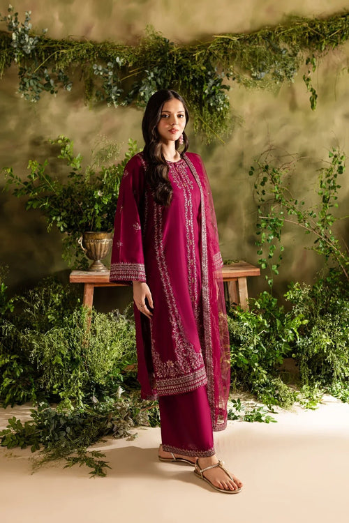 BATIK - 3PC Dhanak Embroidered Suit (SYT-519)