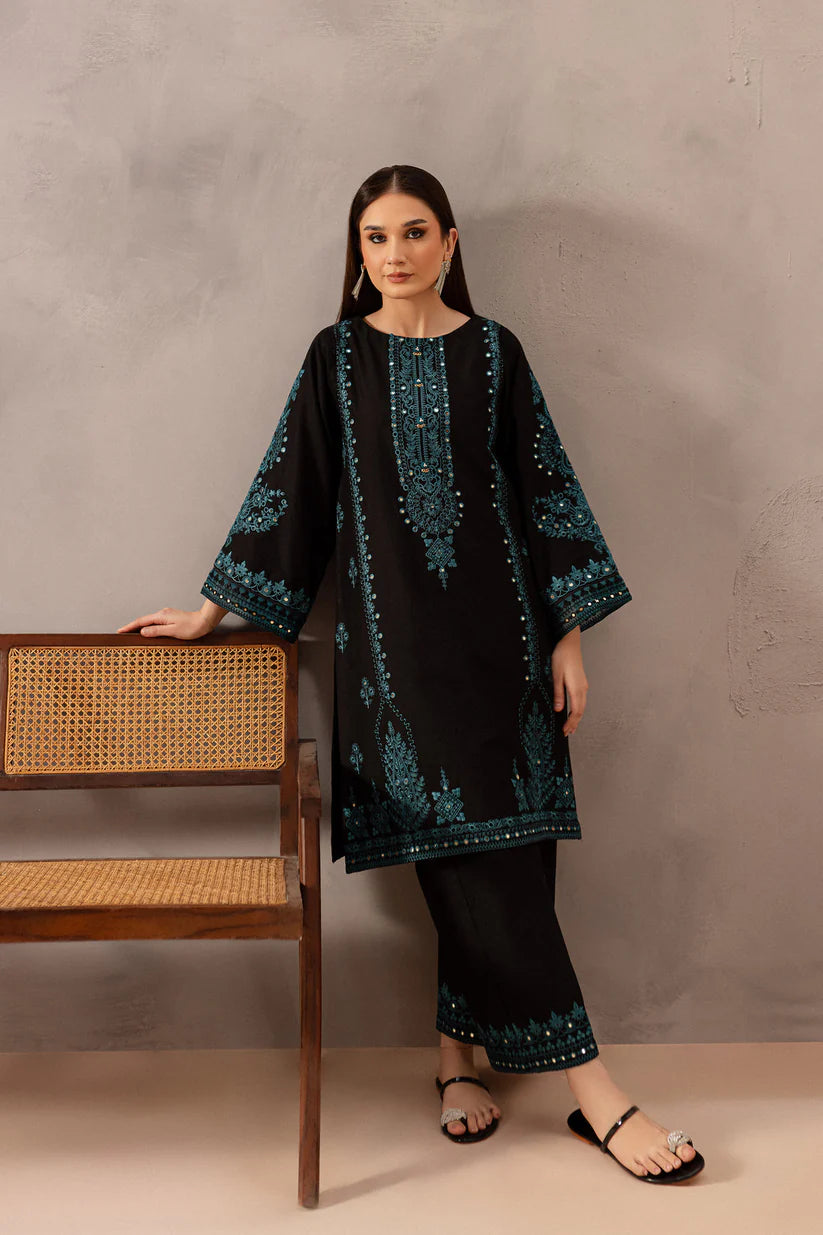 BATIK-2PC SEQUIN LAWN EMBROIDERED SHIRT WITH SEQUIN LAWN EMBROIDERED TROUSER-D-3462