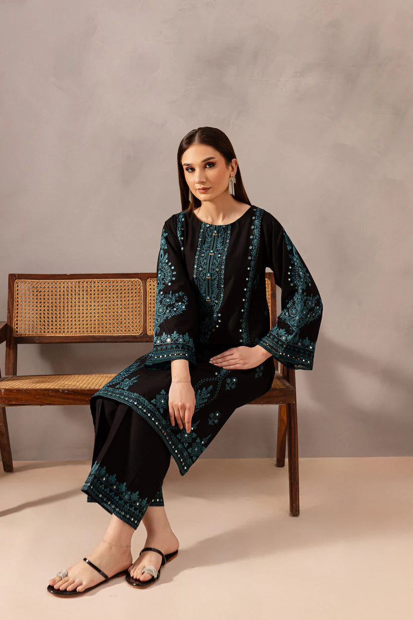 BATIK-2PC SEQUIN LAWN EMBROIDERED SHIRT WITH SEQUIN LAWN EMBROIDERED TROUSER-D-3462