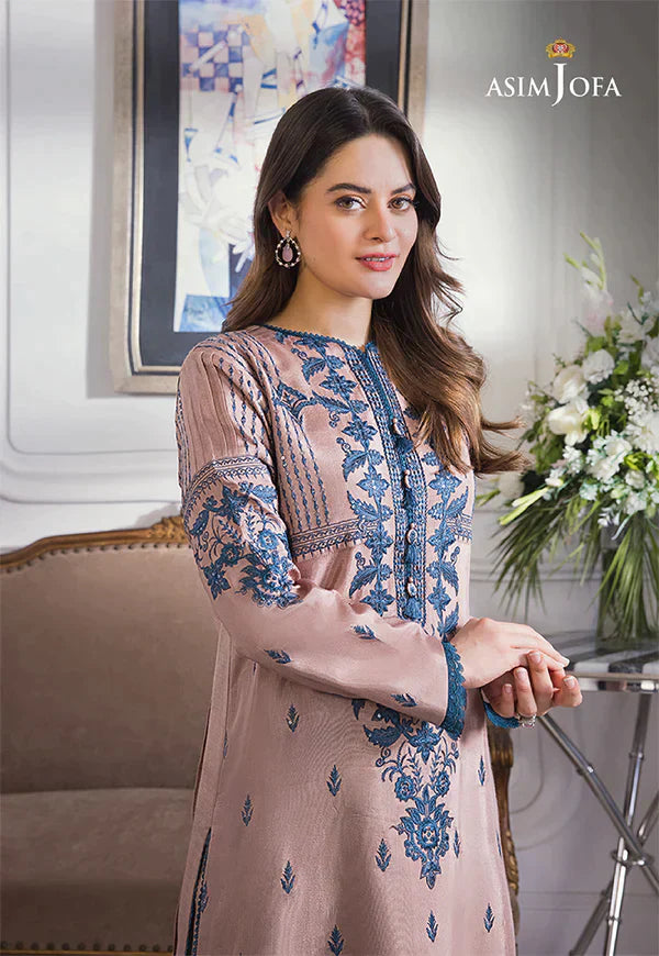 ASIM JOFA 3PC LAWN EMBROIDERED SHIRT WITH BAMBER CHIFFON DUPATTA-D-3510