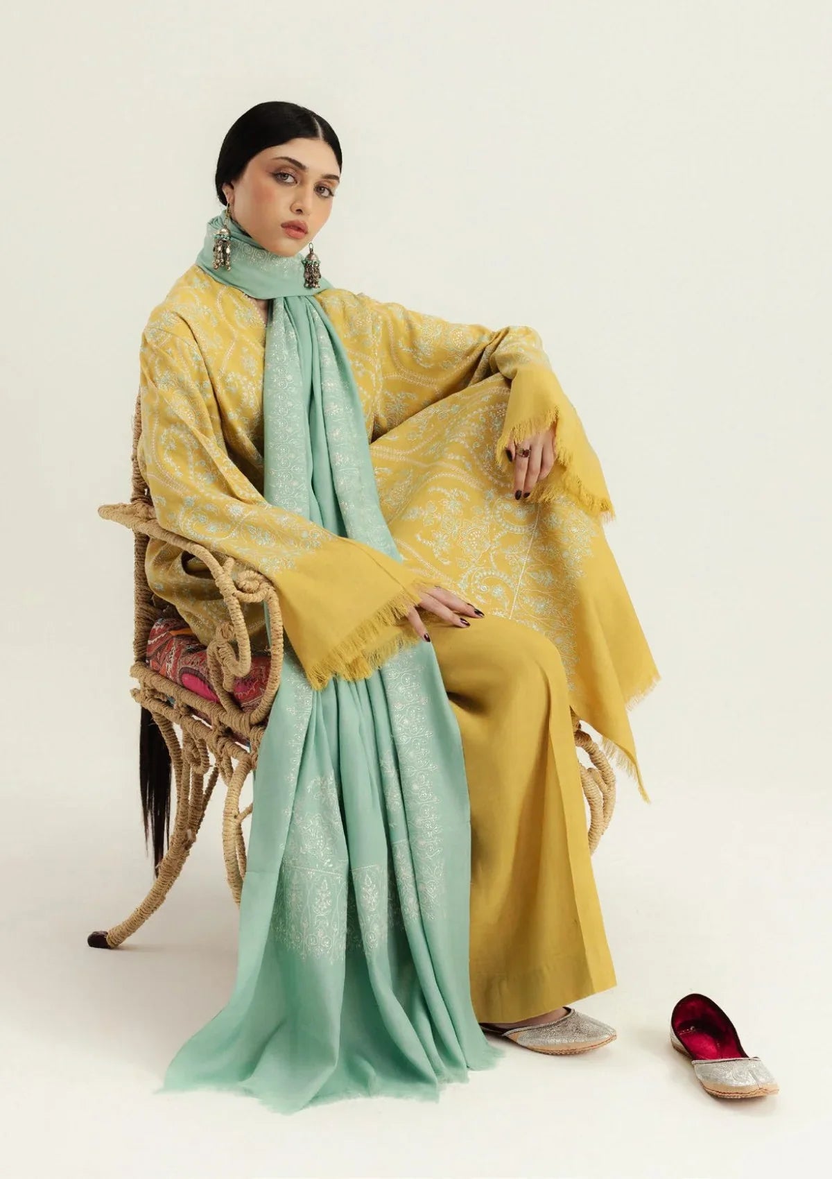Zara Shahjahan- 3PC Luxury Dhanak Embroidered Suit (SYT-504)