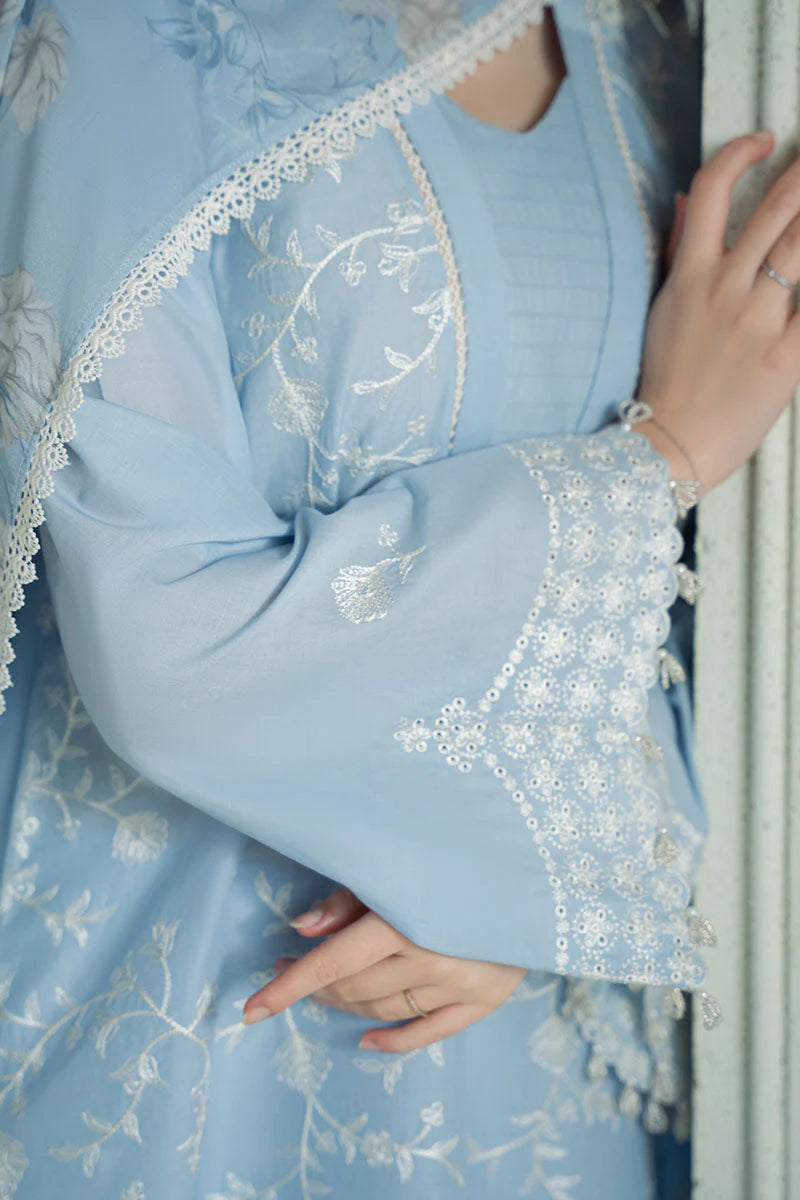 CROSS STITCH-3PC LAWN EMBROIDERED SHIRT WITH MONARK PRINTED DUPATTA AND TROUSER-D-3664
