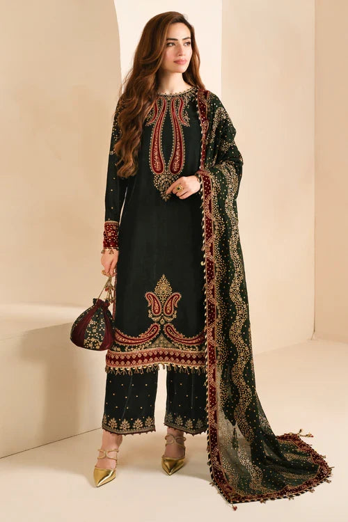 Jazmin - 3PC Luxury Velvet Embroidered Suit (SYT-523)