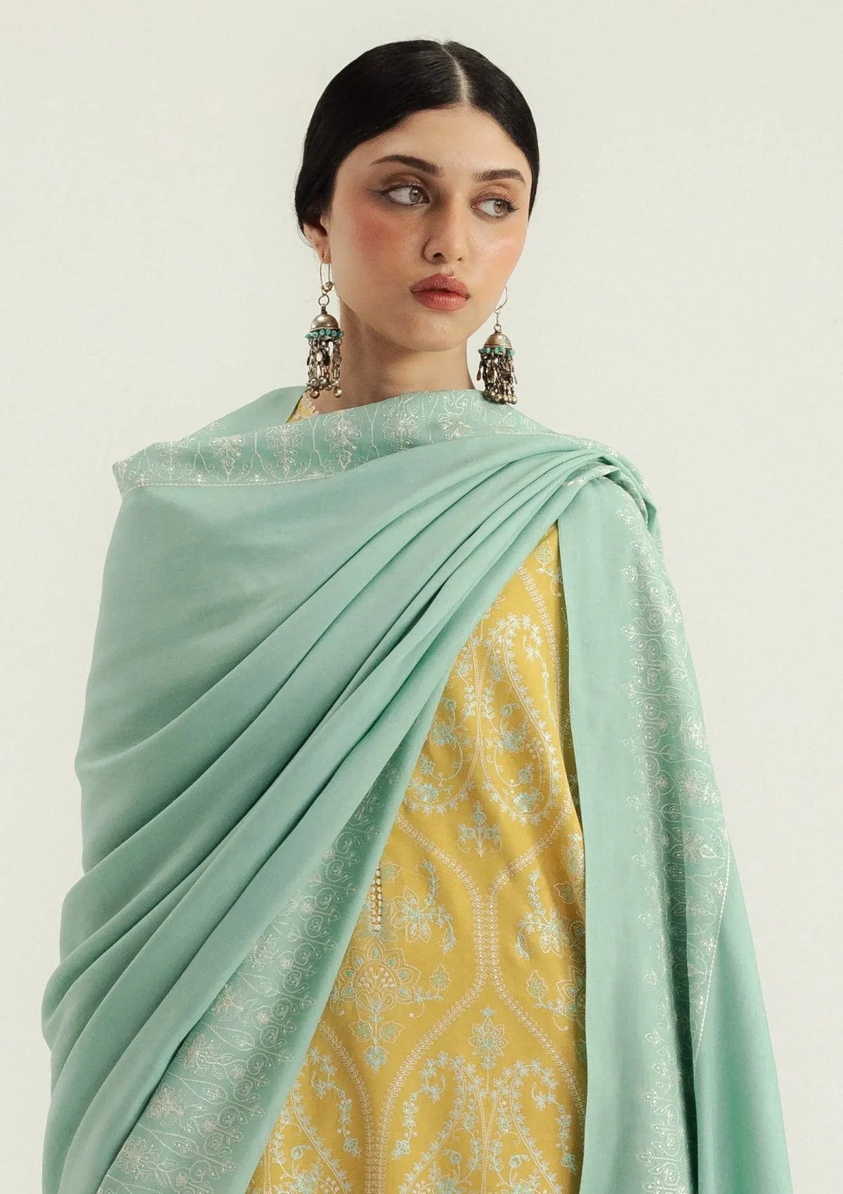 Zara Shahjahan- 3PC Luxury Dhanak Embroidered Suit (SYT-504)