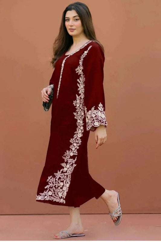 MARIA B-2PC LAWN EMBROIDERED SHIRT WITH TROUSER D-1214