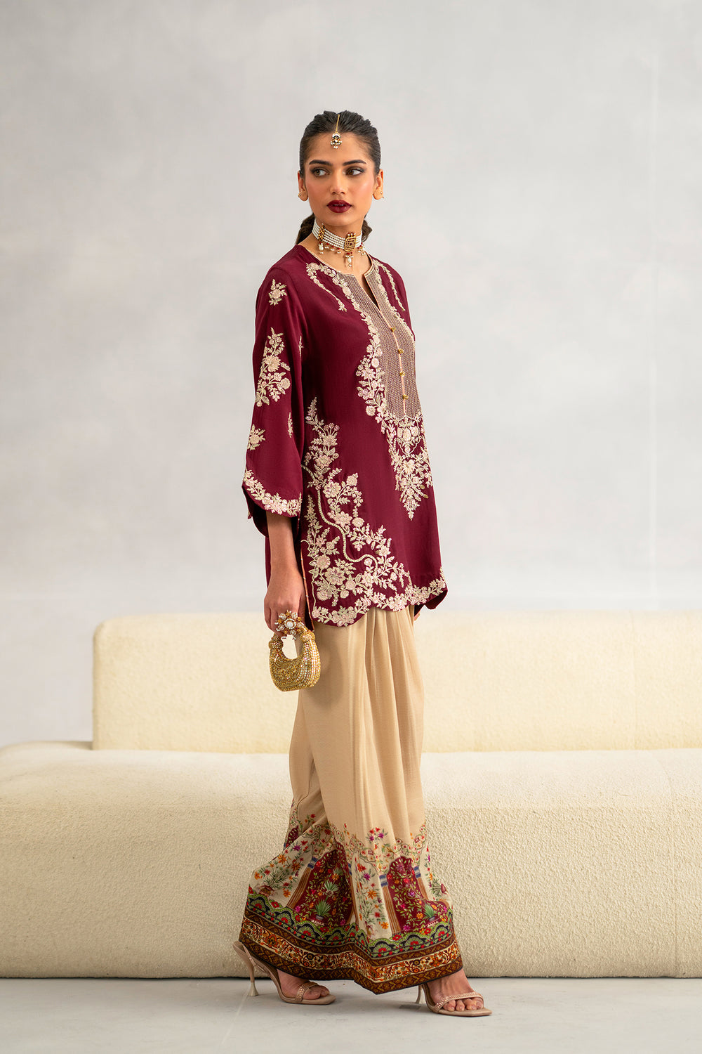 ETHNIC SILK TWO PIECE (SYT-527)