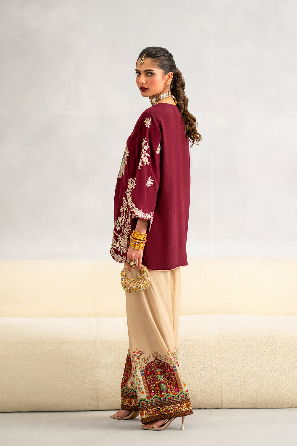 ETHNIC SILK TWO PIECE (SYT-527)
