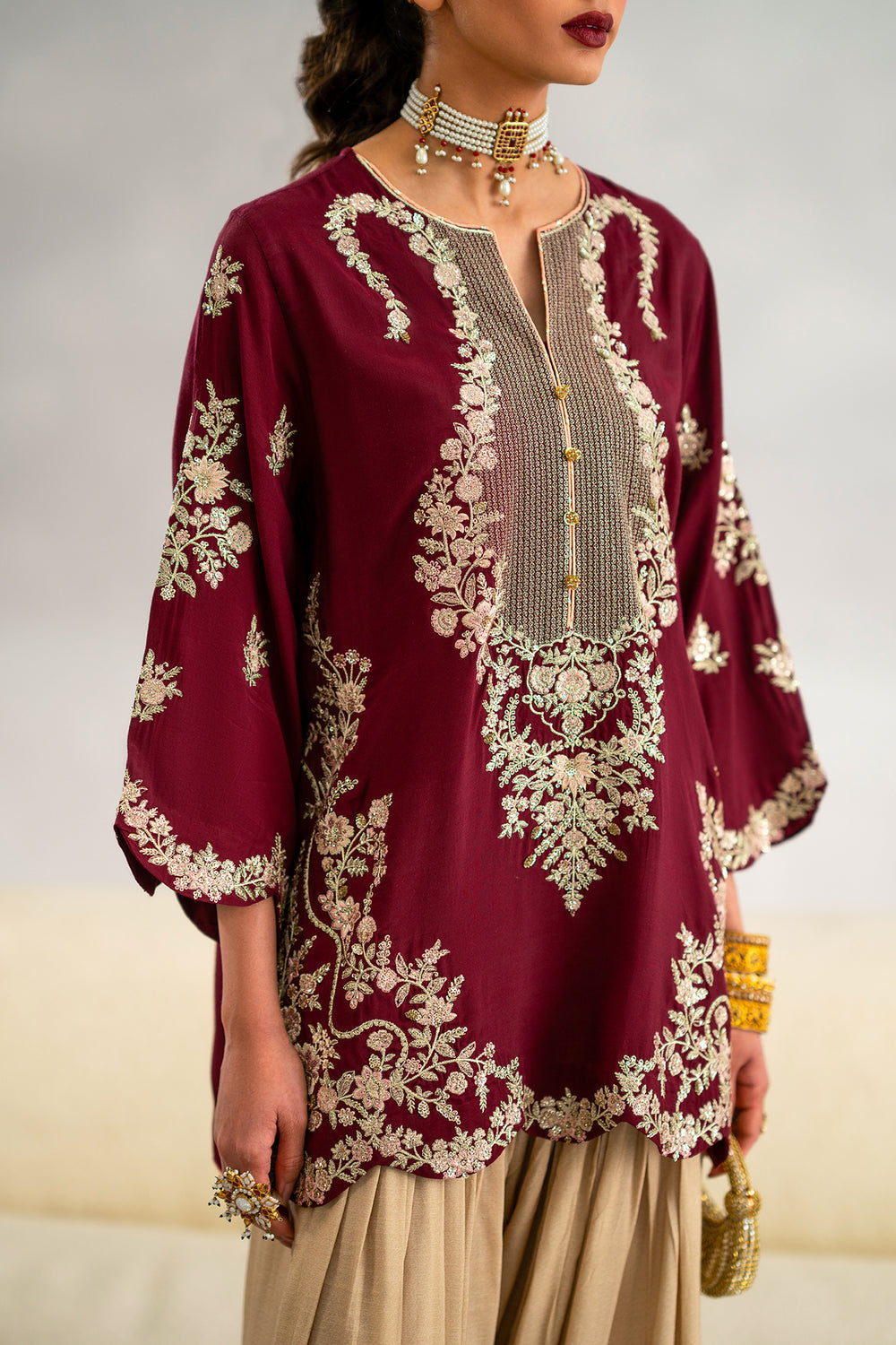 ETHNIC SILK TWO PIECE (SYT-527)