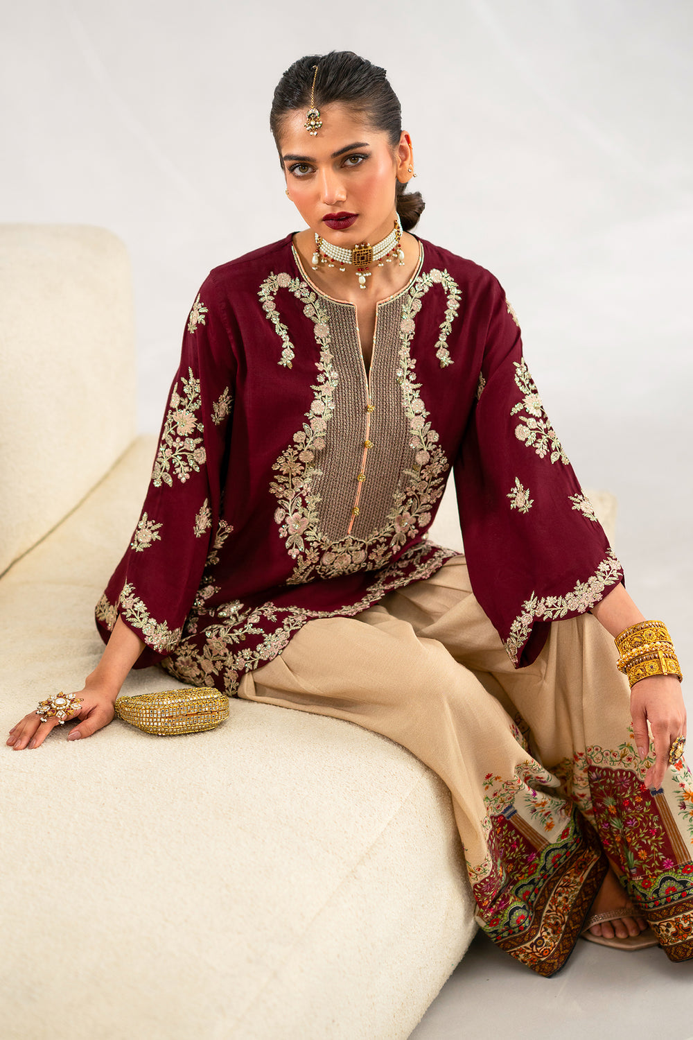 ETHNIC SILK TWO PIECE (SYT-527)