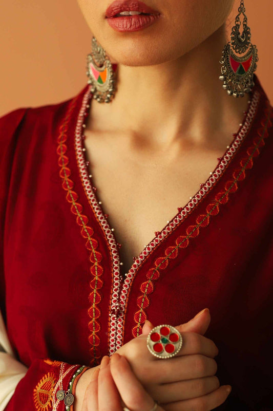ZARA SHAHJAHAN 3PC EMBROIDERED DHANAK WITH EMBROIDERED DHANAK SHAWL