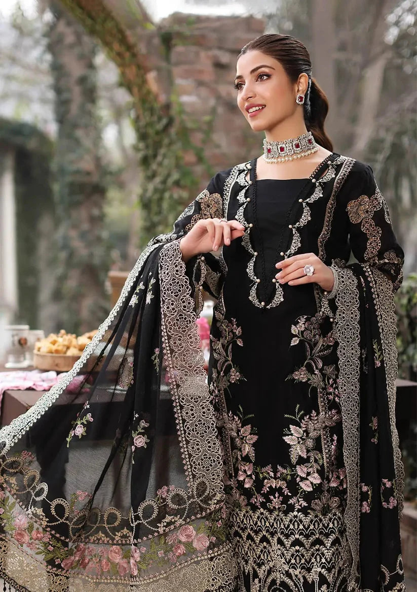 KAHF- 3PC Luxury Dhanak Embroidered Suit (SYT-540)